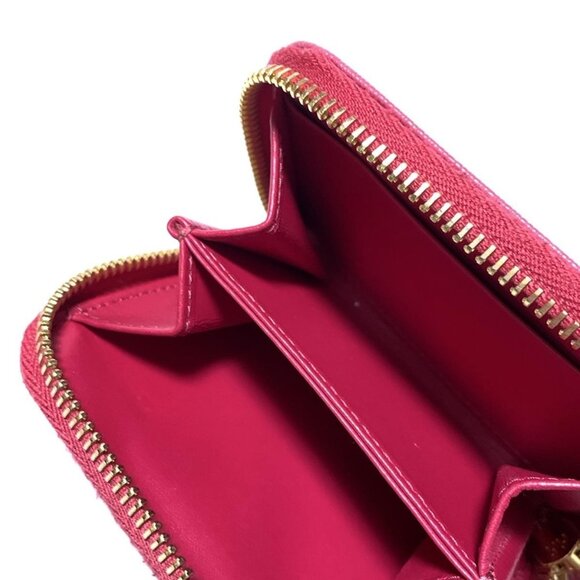 Auth PRADA - Pink Gold Leather Coin Case - Picture 4 of 5